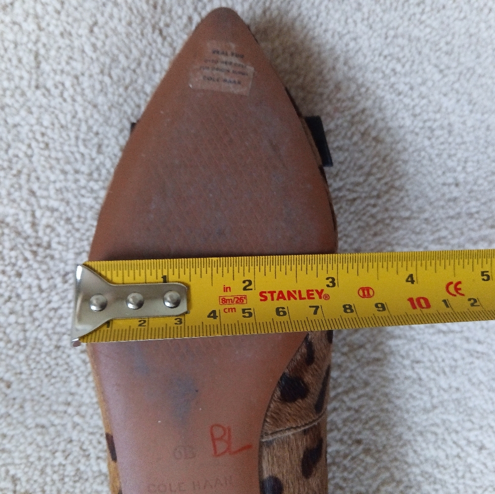 Like New Cole Haan Leather & Fur Upper with Leopard Print Flats - Picture 7 of 15
